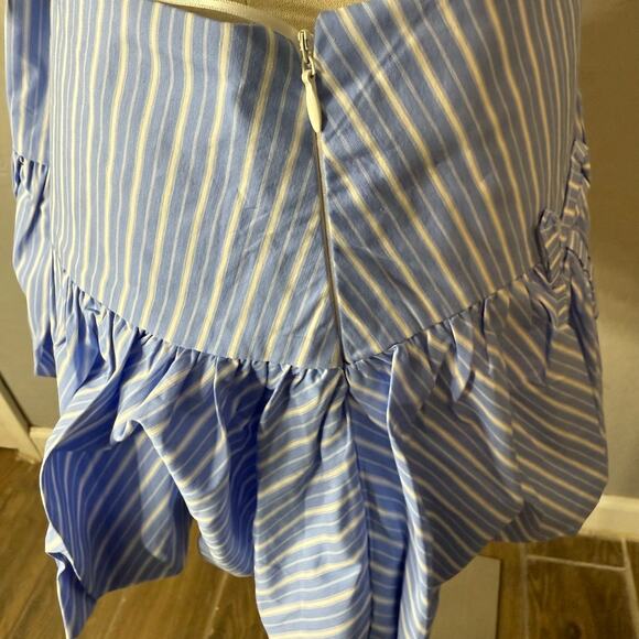 Outcast Kiole Mini Skirt Blue Stripes, M - Picture 3 of 5